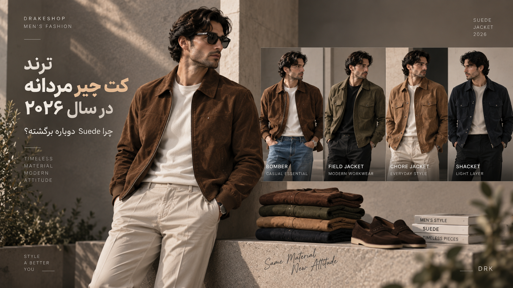 ترند کت جیر مردانه در سال ۲۰۲۶ | چرا Suede دوباره برگشته؟