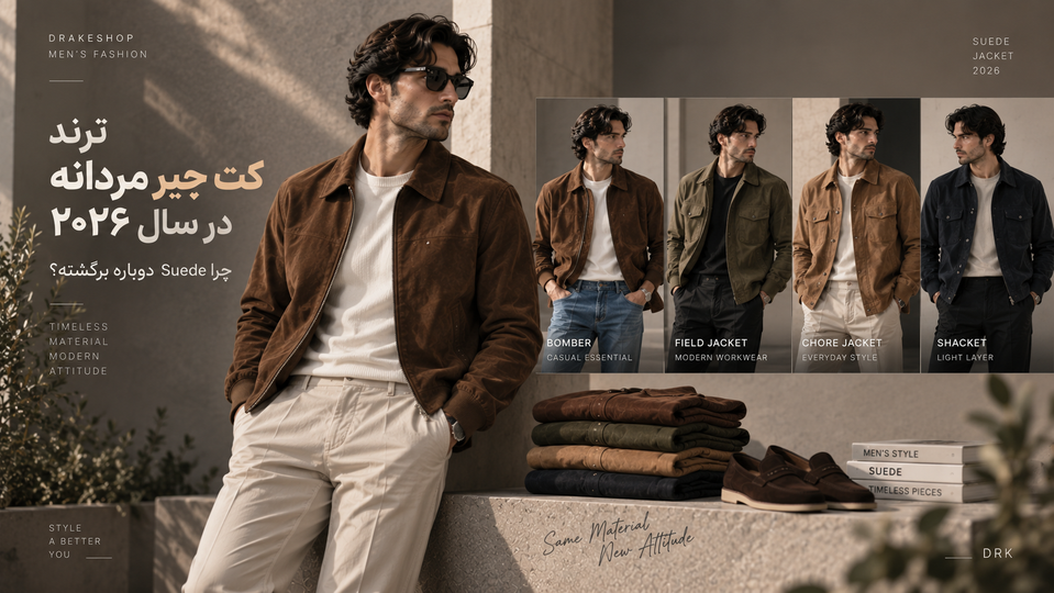 ترند کت جیر مردانه در سال ۲۰۲۶ | چرا Suede دوباره برگشته؟