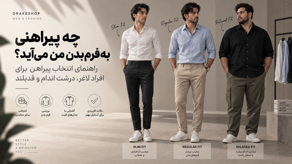 چه پیراهنی به فرم بدن من میآید؟ راهنمای انتخاب پیراهن برای افراد لاغر، درشتاندام و قدبلند